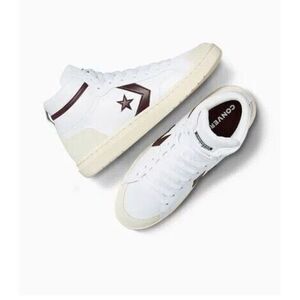 NEW Converse Pro Blaze Classic Leather Mid' White/Bloodstone" Shoes-Men's 8